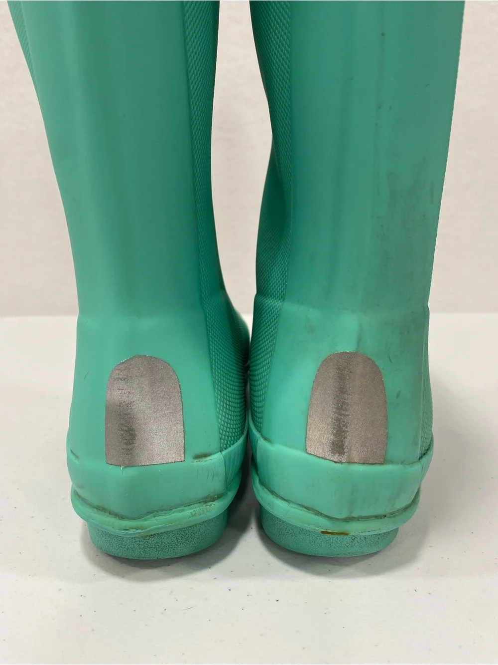 Hunter Original Kids Mint Green Teal Tall Rain Boots Size 5 Girls